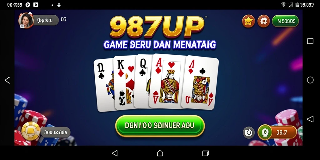 Screenshot gameplay 987UP yang menampilkan keseruan permainan domino.