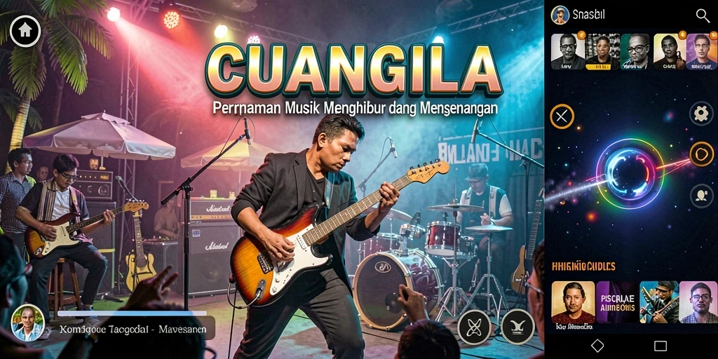 Tangkapan layar CUANGILA menampilkan gameplay seru dalam permainan musik.