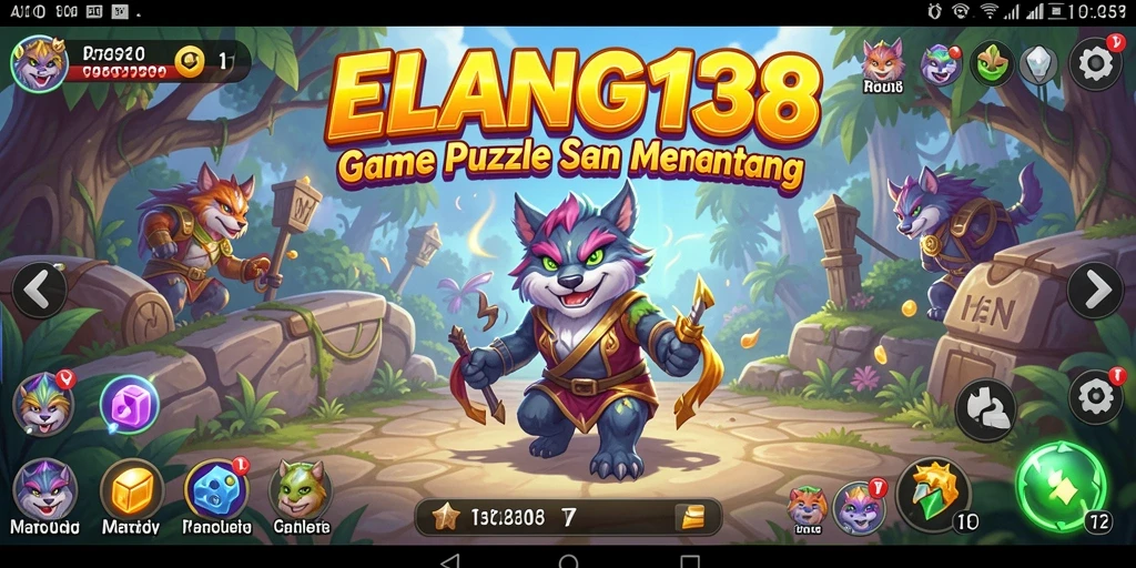 Screenshot utama ELANG138 menampilkan gameplay Puzzle yang seru.