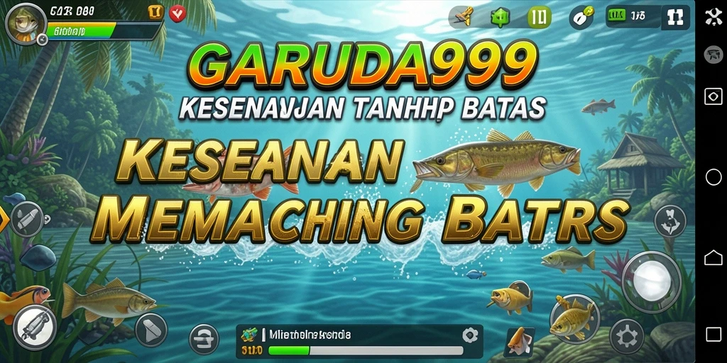 Screenshot gameplay GARUDA999 yang menggambarkan momen menangkap ikan.