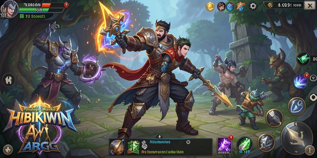 Tangkapan layar gameplay HIBIKIWIN dengan aksi petualangan yang mendebarkan.