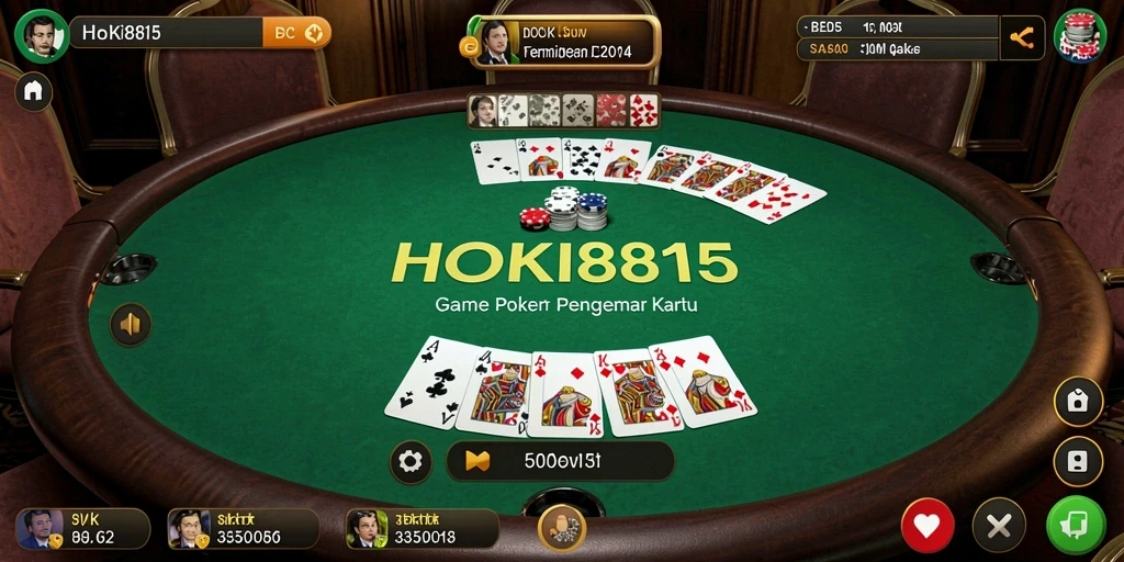Tampilan antarmuka HOKI8815 yang menarik dalam permainan Poker.