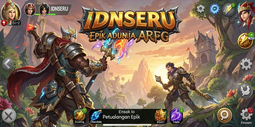 Tangkapan layar menunjukkan aksi seru dalam permainan ARPG IDNSERU.