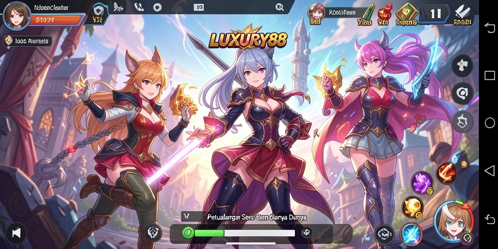 Tampilan gameplay <strong>LUXURY88</strong> yang menarik dan penuh warna.