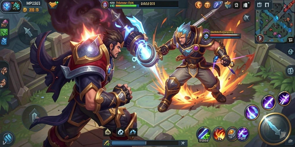 Tangkapan layar gameplay seru MPO303 yang menampilkan pertarungan tim.