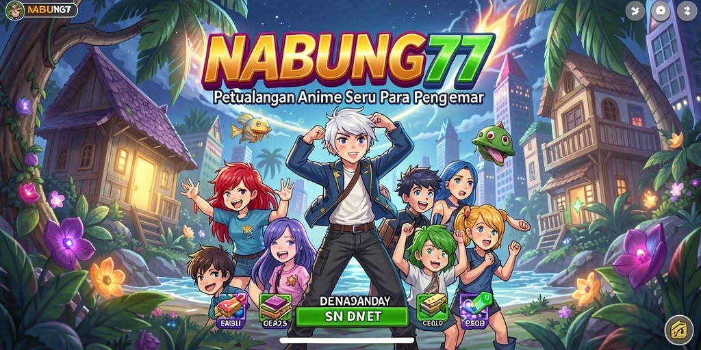 Screenshot menunjukkan karakter Anime dalam aksi penuh warna.
