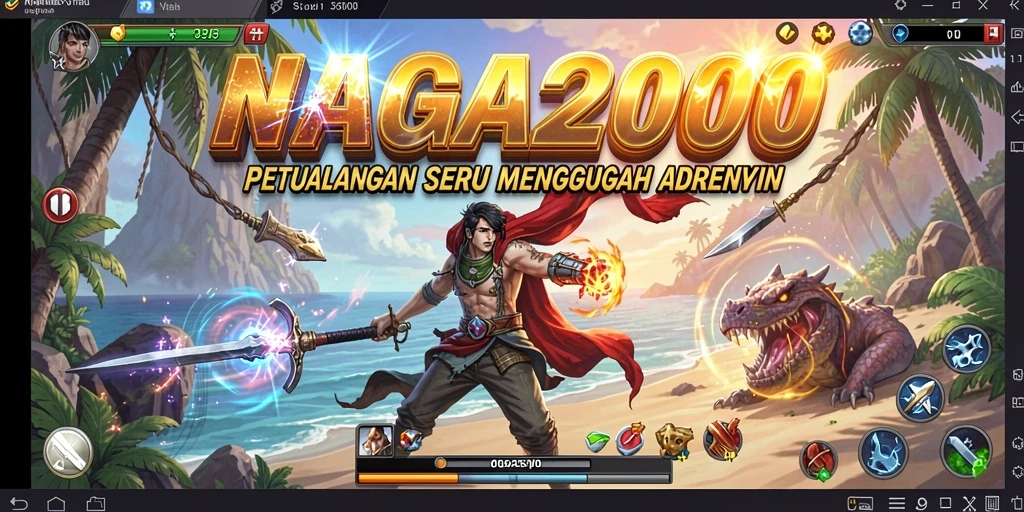Tampilan gameplay seru dalam NAGA2000 dengan berbagai tantangan menanti.