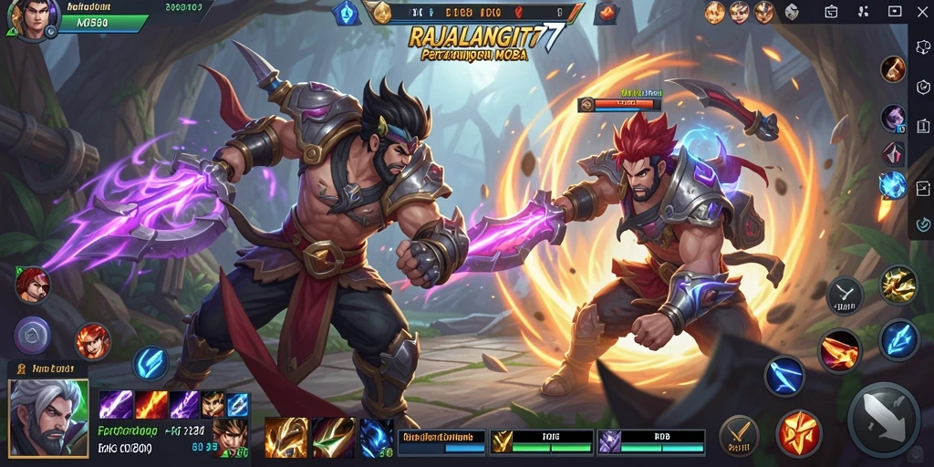 Tampilan gameplay seru dalam RAJALANGIT77 yang memukau.