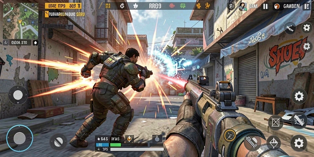 Screenshot menampilkan pertempuran intens di RR89 dengan aksi seru.