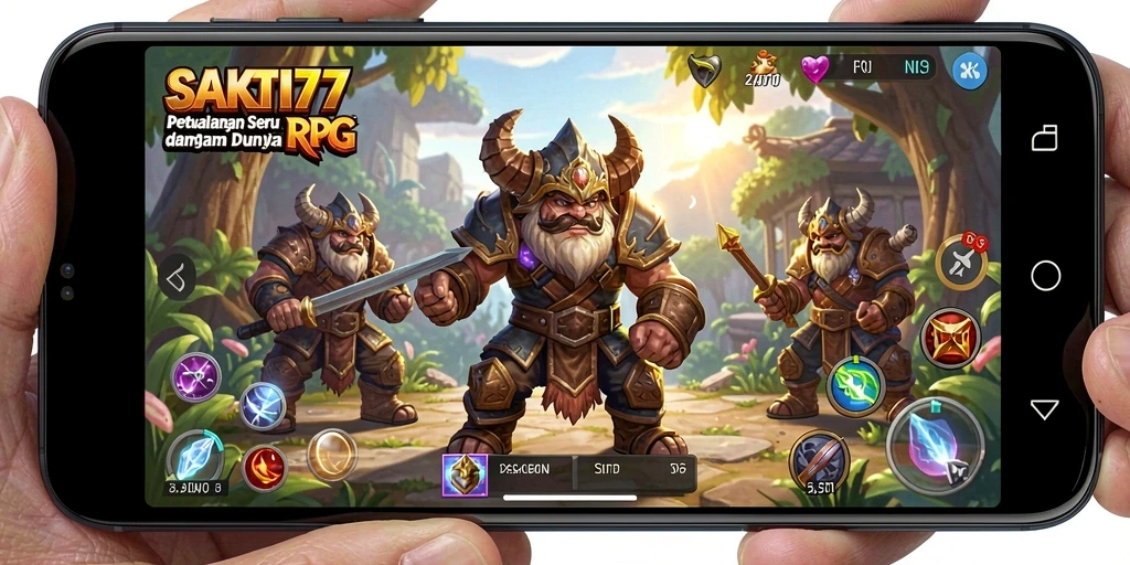 Screenshot gameplay menunjukkan aksi seru dan karakter RPG yang dinamis.
