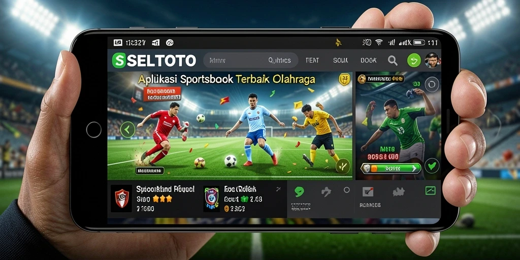Tampilan layar utama SELTOTO dengan berbagai pilihan olahraga dan odds.