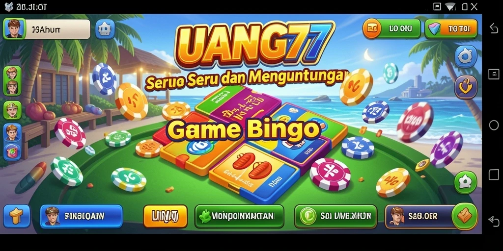 Tampilan gameplay UANG77 yang seru dalam permainan Bingo.