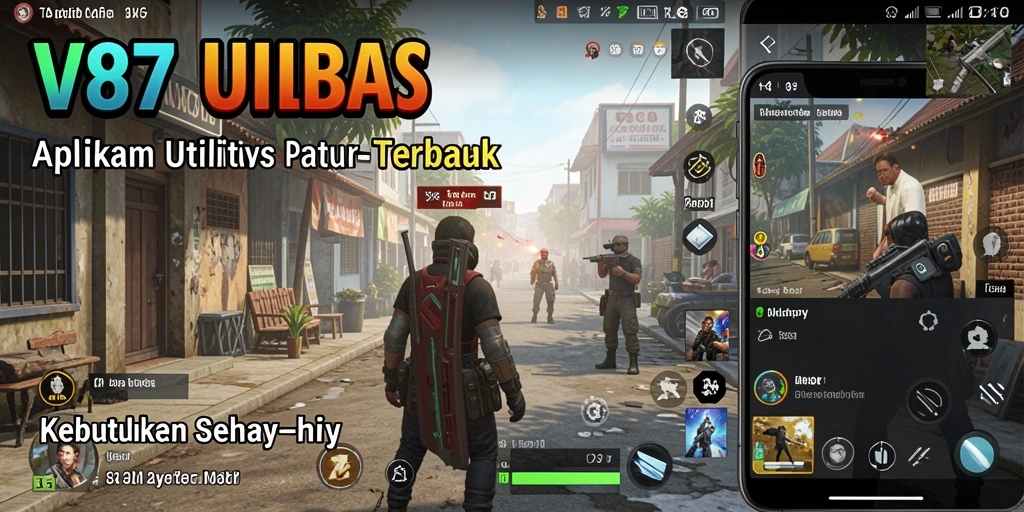 Tampilan antarmuka V87 yang simpel dan elegan.