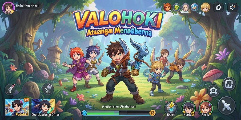 Tangkapan layar gameplay VALOHOKI menampilkan aksi karakter anime.