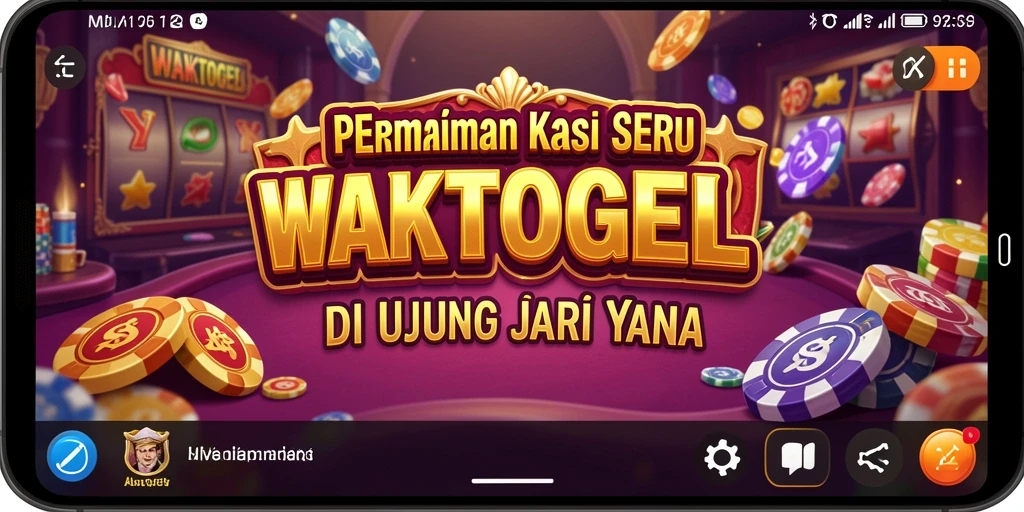 Screenshot gameplay WAKTOGEL menampilkan momen seru bermain Kasino.