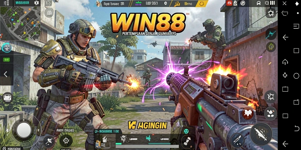 Gameplay seru dalam pertempuran FPS yang mendebarkan.